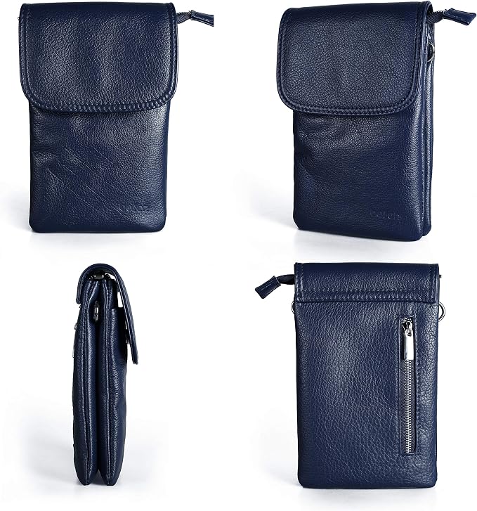 befen Genuine Leather Small Crossbody Bags for Women Cell Phone Travel Bag | Soft Real Leather, Adjustable Shoulder Strap, Card Slots, Compact Size, Daily Travel Shopping Outing Use, Phone Purse
