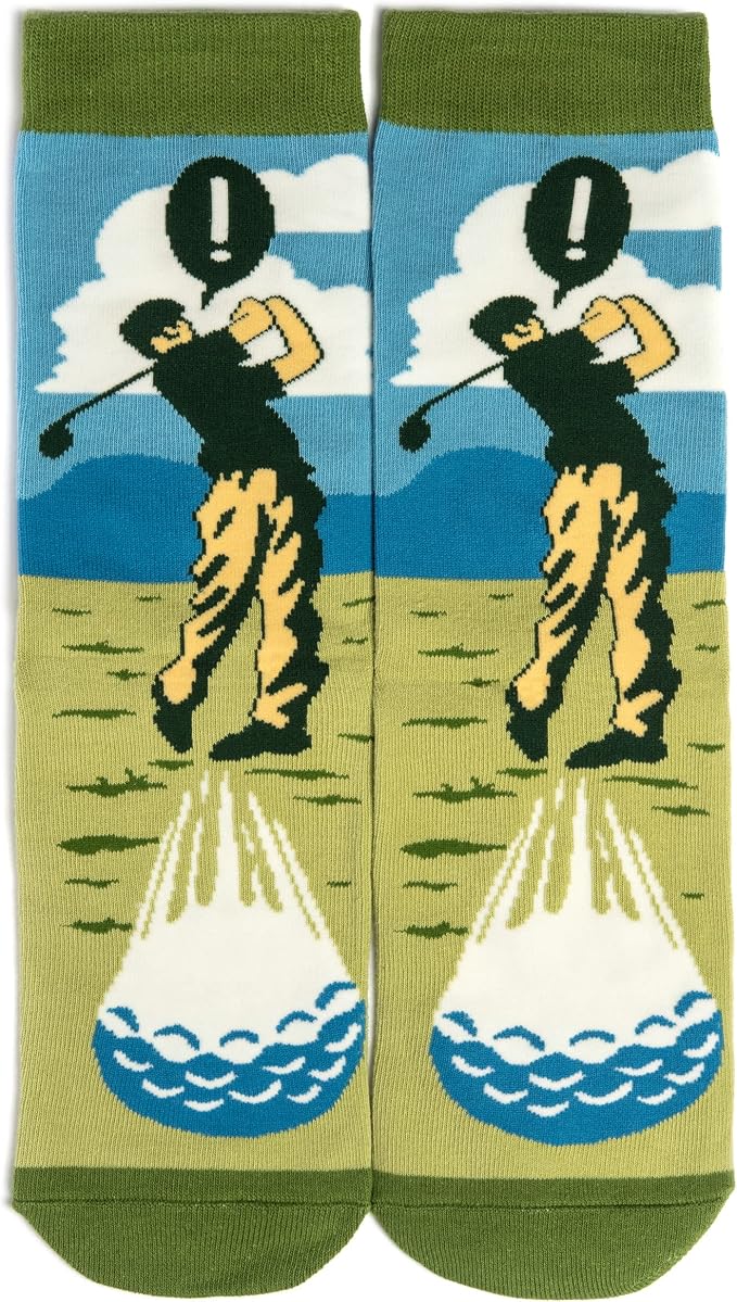 Lavley Funny Golf Socks - Fun gift for golfers - Unisex one size fits most - Great for birthdays or stocking stuffers