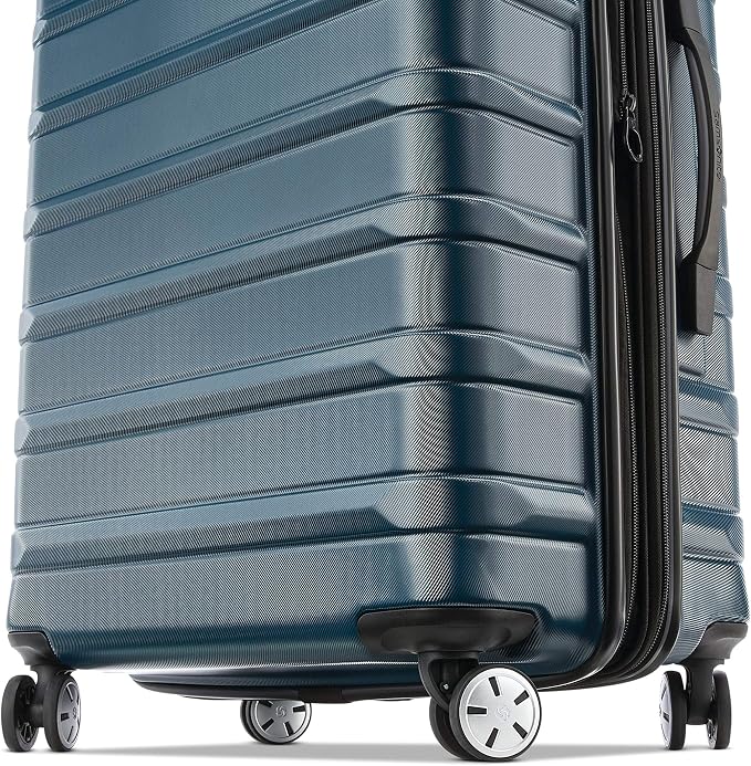 Samsonite Omni 2 28-Inch Large Checked Hardside Luggage with 360° Spinner Wheels - Scratch Resistant Hardshell - TSA Lock - Expandable Polycarbonate Shell for Lightweight Travel - Nova Teal