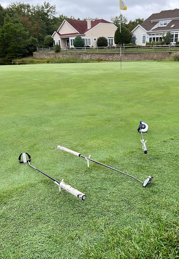 Golf Club Stand and Holder - Set of 2 - Golf Accessories, Pocket Size for Wet Grass Protection by Vig's Smart Stand