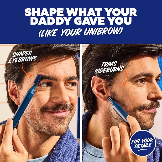 Dollar Shave Club | for Your Details Trimmer | Nose and Eyebrow Hair Razor for Men | Shower Safe, 360° Rotary Head, Detailer Head Attachment | Nose, Beard, Hair Trimmer, Face Remover for Men & Women
