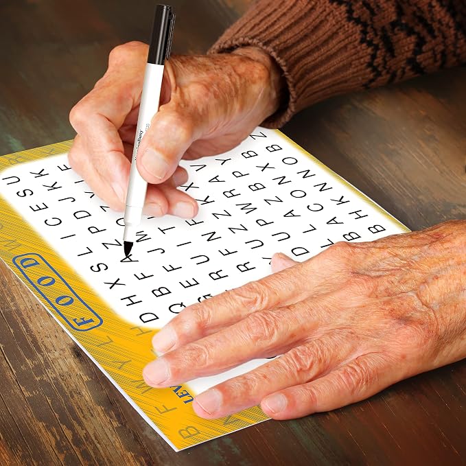 Keeping Busy Word Search 2 Dementia Activities for Seniors | Alzheimer Products for Elderly Patients | Fun Memory Game Toy & Cognitive Brain Puzzle for Senior Citizens w/Memory Loss or Alzheimers