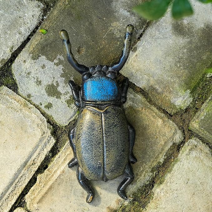 Sungmor Cast Iron Beetle Statue Boot Jack, Vintage Heavy Duty Boot Puller, Cowboy Boot Remover Helper, Rustic Shoe Jack Remover for Work Boots, Garden Boots, Home and Garden Decor Statue