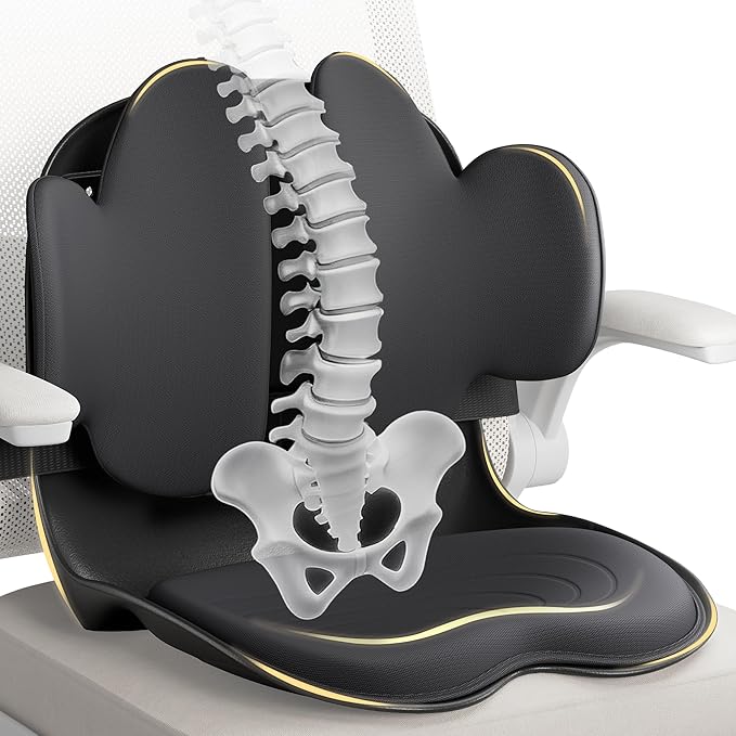 CabSupport M3 Ergonomic Seat Cushion Dynamic Lumbar Support Spineseat Patented Spine Alignment Ergonomic Posture Corrector, Ideal for Seniors & Teens, Breathable Design for Home, Gaming & Meditation