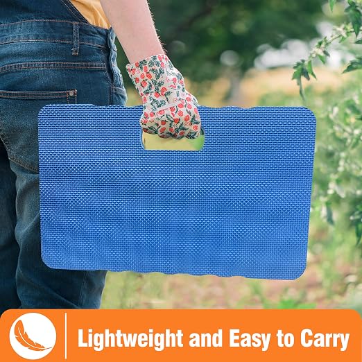 Gardzen 3-Pack Garden Kneeling Pad | EVA Foam Kneeler Pad for Gardening, Baby Bath, Yoga, Pilates, Exercise, 18" x 11" x 1", Blue