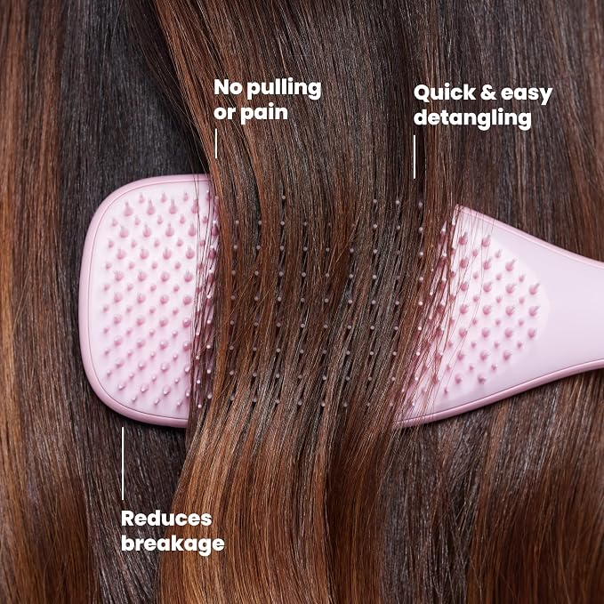 Tangle Teezer Ultimate Detangler Brush, Straight to Wavy, Sweet Lavender | Patented two-tier, regular-flex teeth reduce breakage & split ends on wet or dry hair; Shower-friendly hairbrush for all ages