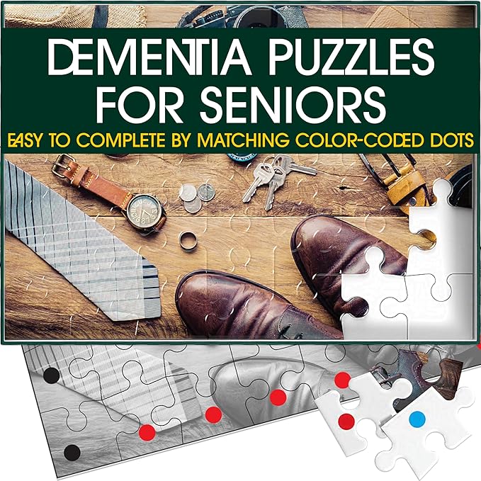 Keeping Busy Large Piece Puzzles for Seniors Travel 35 Piece Puzzles for Dementia Patients | Color Coded Templates Dementia Activities for Seniors Alzheimers Products for Elderly Alzheimers Activities
