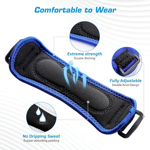 IPOW Patella Tendon Knee Strap 2 Pack Knee Pain Relief & Patella Stabilizer Knee Strap, Patellar Tendon Support Strap, Knee Brace for Running, Hiking, Soccer, Basketball, Jumpers Knee, Tennis, Volleyball & Squats