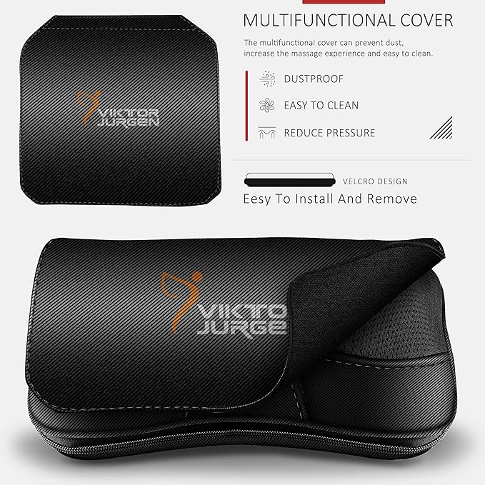 VIKTOR JURGEN Mothers Day Back Massager Kneading for Neck, Shoulder and Foot, Shiatsu Massage Pillow with Heat, Relaxation Gifts for Women/Men/Dad/Mom/Christmas/Fathers Day