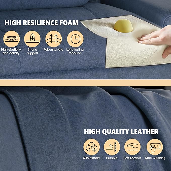 ELABEST C39 Cross Legged Office Chair with Footrest & Convertible Armrests-Pet-Friendly Criss Cross Home Desk Chair, Ergonomic Recliner with Lumbar Pillow,Big and Tall Executive Chair