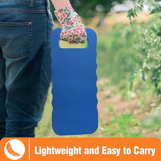 Gardzen Garden Kneeling Pad - for Gardening, Baby Bath, Yoga, Pilates, Exercise, 16"x8"x1", Blue | EVA Foam Kneeler Pad for Gardening, Baby Bath, Yoga, Pilates, Exercise, 16" x 8" x 1", Blue, 1 Pack