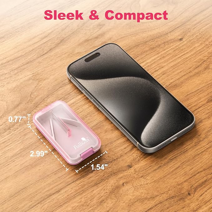 Fullicon Secure Precise Pill Cutter for Small Pills, Safe Tablet Slicer for Large Tiny Pills, Easy to Clean Coupe Pillule Portable Travel (Pink)