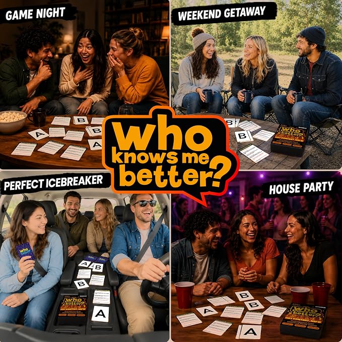 Quokka Card Games for Adults – Who Knows Me Better NSFW Edition – Party Game with 500+ Questions for Friends, Couples & Party Game Nights Ages 18+