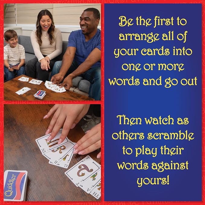SET Enterprises Quiddler Word Game | Family Game Night, Travel Games, Screen-Free, Travel Game, Holiday Game, Playing Cards