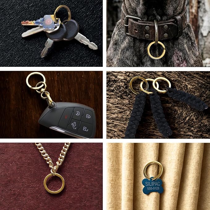 Heavy Duty Dog Tag & Key Rings 30mm 10 Pack – Nickel-Plated Iron Split Rings for Pet ID, Keys, Crafts & Lanyards