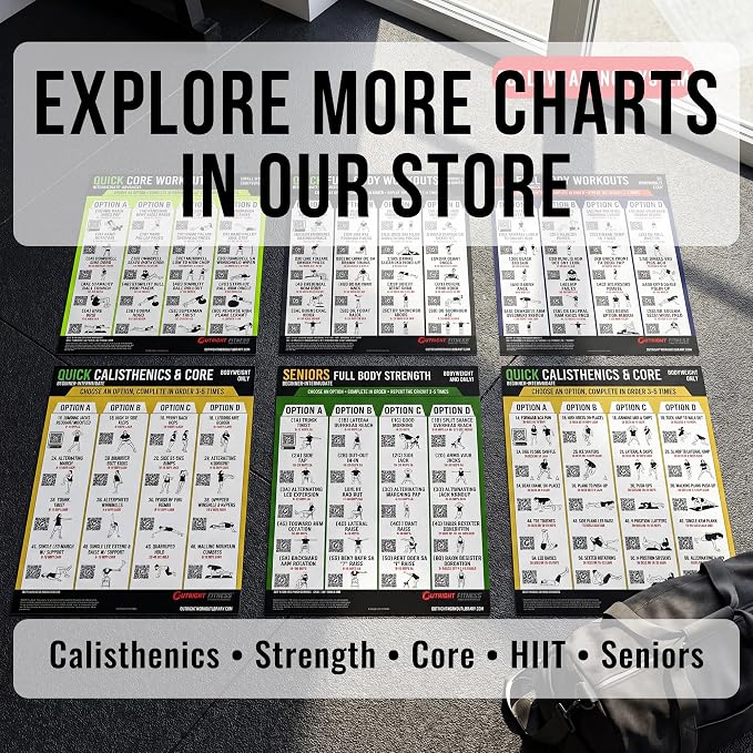 Senior Chair Strength Workout Charts | Senior Chair Strength Workout Charts with Video Support