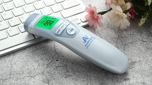 Medical No Touch Forehead Thermometer | Adults, Kids, Baby Thermometer, Fever Alarm, Memory Recall, 1 Sec Read