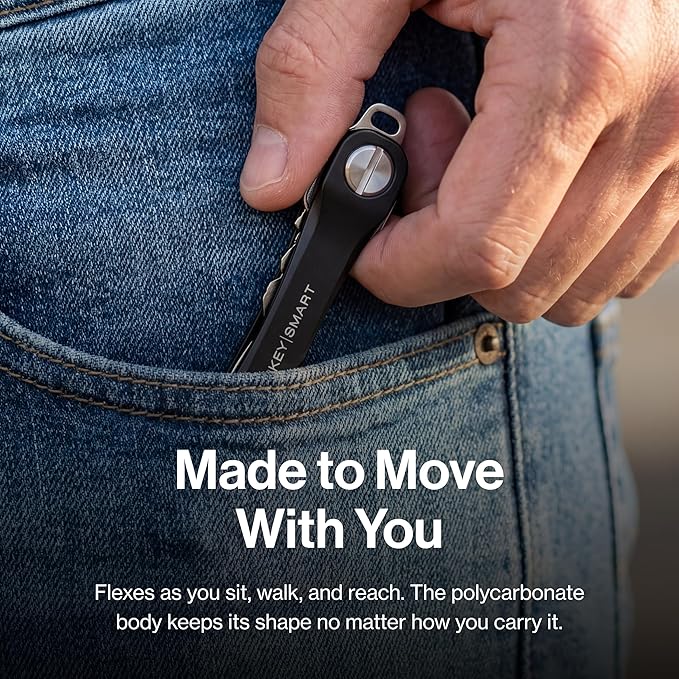 KeySmart Flex - Key Holder for Keychain-Compact Key Organizer for Key Chain, Minimalist Clutter-Free, Up to 8 Keys