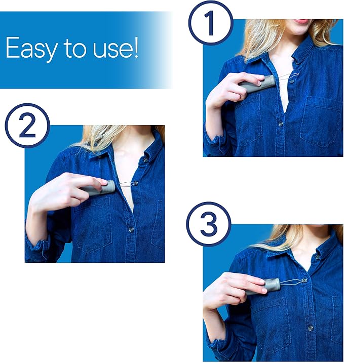 RMS Button Hook with Zipper Pull - Button Assist Device with Comfort & Wide Grip, Shirt & Coat Buttoning Aid Ideal for Limited Dexterity Caused by Arthritis (Grey)