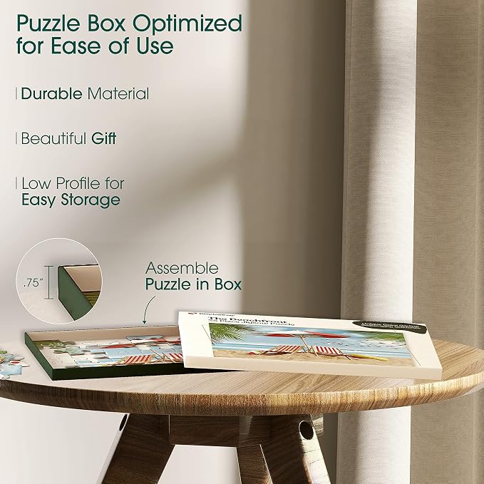 Keeping Busy Beachfront Dementia Puzzles Activities for Seniors | Alzheimer Products for Elderly Patients | Fun Memory Game Toy & Cognitive Brain for Senior Citizens w/Memory Loss or Alzheimers 35 PC