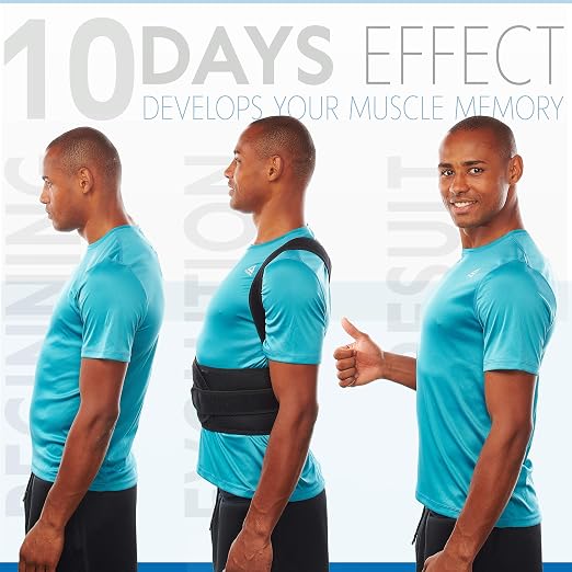 Selbite Posture Corrector for Men and Women - Back Brace for Upper and Lower Body Support - Adjustable Straightener with Pain Relief and Muscle Memory (X-Small)