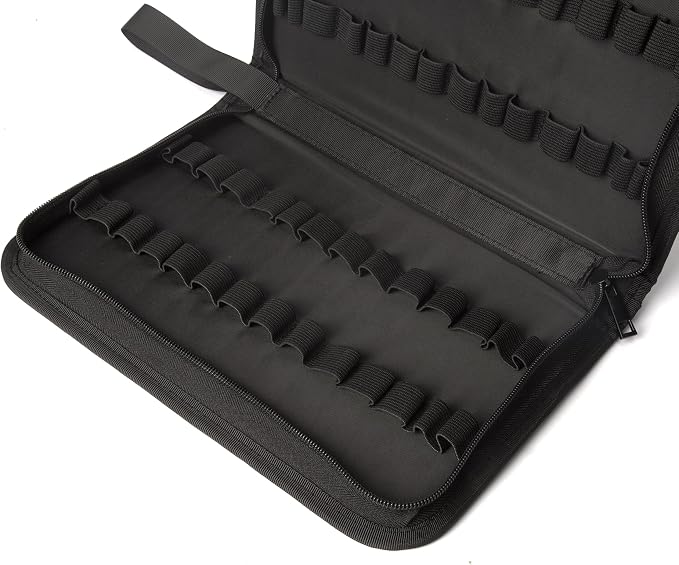 Homeopathy Storage, A4 Size Large Homeopathic Remedies Organizer Bag for 56 Tubes - Black, Nylon Material, Water-Resistant, Zipper Closure
