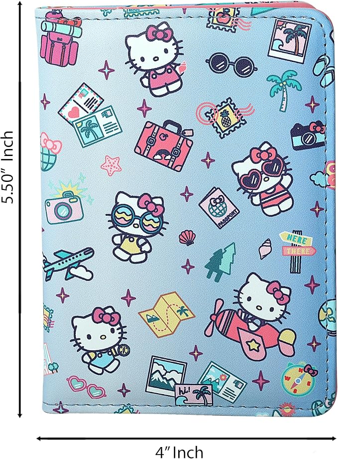 Hello Kitty Passport Cover for Travel Official License, Sanrio Gifts | Cute Passport Holder, Hello Kitty Travel Accessories, Passport Case
