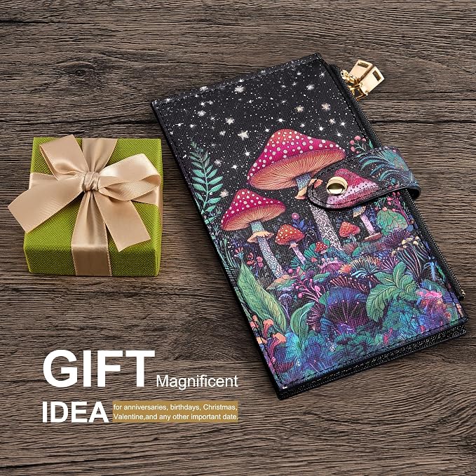 Travelambo RFID Wallet Women Large Size Bifold Multi Card Wallet Case with Zipper Pocke Credit Card Holder for Women