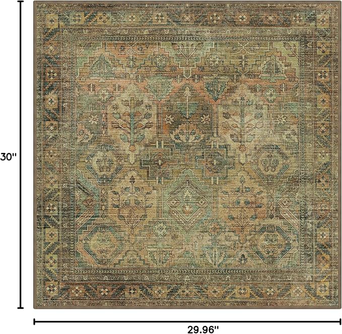sarben 30"x30" Non Slip Stair Treads for Wooden Steps 1 Pack, Vintage Sage | Peel and Stick Carpet Stair Runner with TPE Adhesive Backing, Carpet for Added Safety, Pet and Senior Friendly