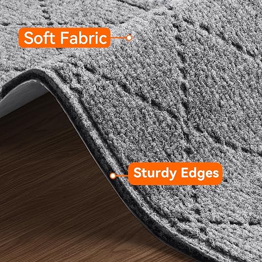 Stair Treads for Wooden Steps 15 PCS, Non Slip Stair Rugs Grey | 8x30in Self-adhesive Stair Runner Strips, Machine Washable, Indoor Carpet for Stairs, Stair Protection for Kids Pets Elderly