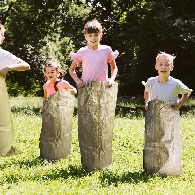 Potato Sack Race Bags,24"x40" Outdoor Lawn Games for adults and kids,large Gunny Sacks Burlap Bags,Suitable for Outdoor Sports Games, Birthday Parties, Outdoor Family Gatherings, Barbecues (15 Pack)