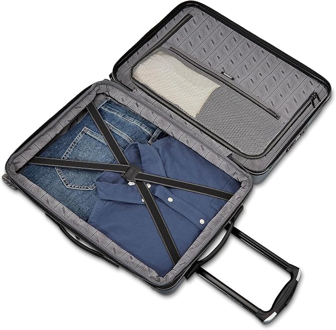 Samsonite Omni 2 Pro Hardside Expandable Luggage with Spinner Wheels, PRO 2PC SET (CO/M), Arctic Silver