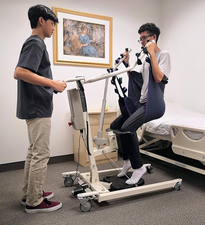 Transport Sling for Sit to Stand Lifts fits Tuffcare, Hoyer, Invacare, McKesson, Drive, Lumex, Medline, Joerns and Other Patient Lifts Solid Fabric Polyester (X-Large)