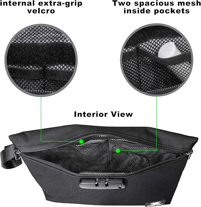 Free Boy Smell Proof Bags 11.8"x8.6"Durable Odor Proof Stash Bag with Combination Lock,Smell Odor Case Container