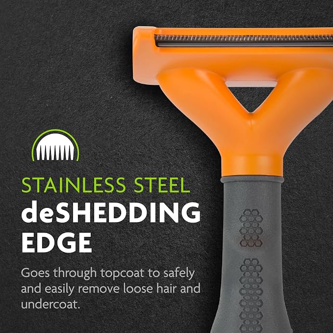 FURminator® Medium Dog Undercoat deShedding Tool, Long Hair, Reduces Loose Hair From Shedding