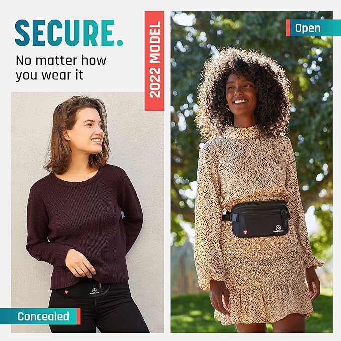 Alpha Keeper Money Belt for Travel Men Women Hidden RFID Passport Holder