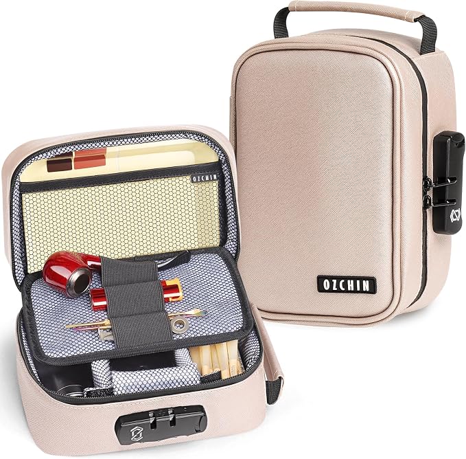 OZCHIN Smell Proof Bag with Combination Lock File Organizer Case Container Medicine Odorless Storage Lock Box Great Gift for Friend