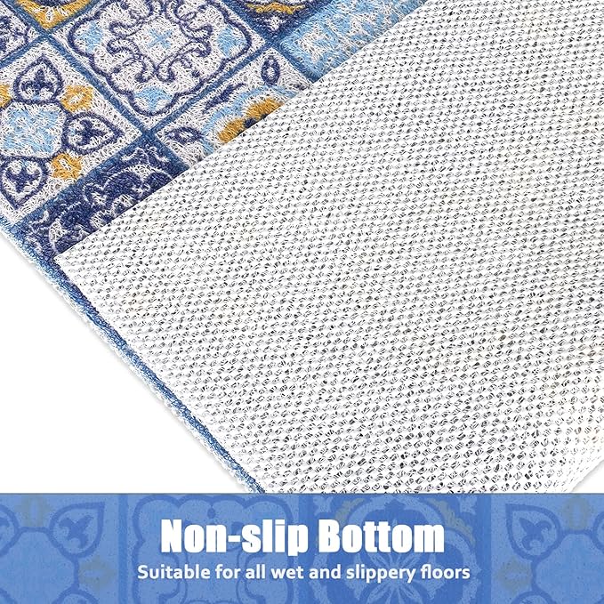 Shower Mat Bathtub Mat Non-Slip - 36x36 Inch, Soft Comfort Bath Mat with Drainage Holes, PVC Loofah Massage Bathmat for Shower, Tub, Bathroom, Wet Areas, Quick Drying