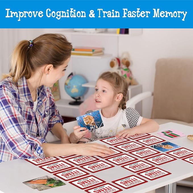 80 PCS Daily Items Matching Game, 40 Designs Everyday Objects Memory Cards Engaging Picture Match Game, Educational Learning Toys Enhance Memory & Matching Skills for Kids Ages 3 and Up