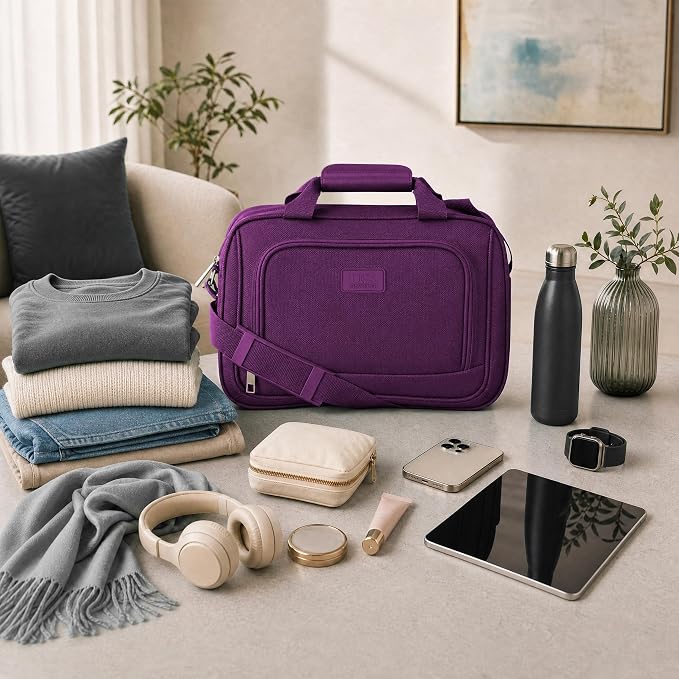U.S. Traveler Rio 14" Travel Tote Bag, Lightweight 1200D Carry-On Bag for Women & Men