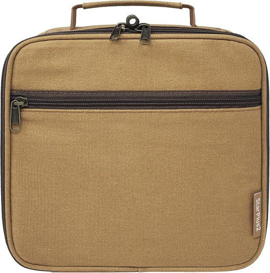 Medium Travel Pill Bottle Organizer, Slim Medicine Bag, Carrier for Medications and Medical Supplies - Khaki Canvas
