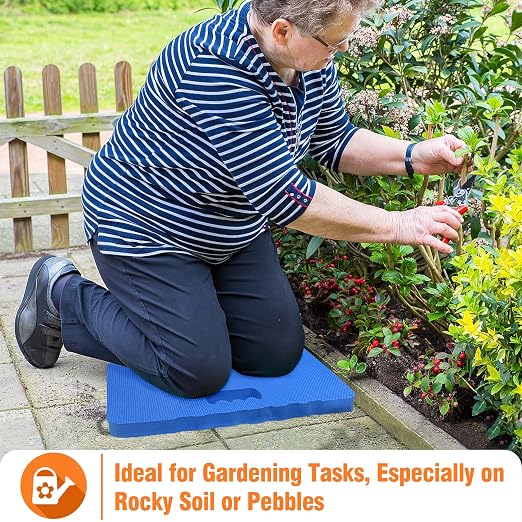 Gardzen 3-Pack Garden Kneeling Pad | EVA Foam Kneeler Pad for Gardening, Baby Bath, Yoga, Pilates, Exercise, 18" x 11" x 1", Blue