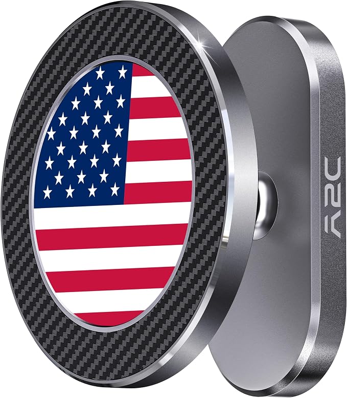 A2C American Flag Alloy Magnetic Golf Cart Phone Holder Golf Accessories | 4th of July Golf Cart Decorations fits EZGO Club Car Yamaha, 250 Anniversary USA Patriotic Golf Gifts for Men Women Essential