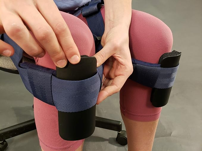 Nada-Chair Back-Up with CushShins Back Support and Posture Corrector Turns to Convertible Pouch Bag (Navy)