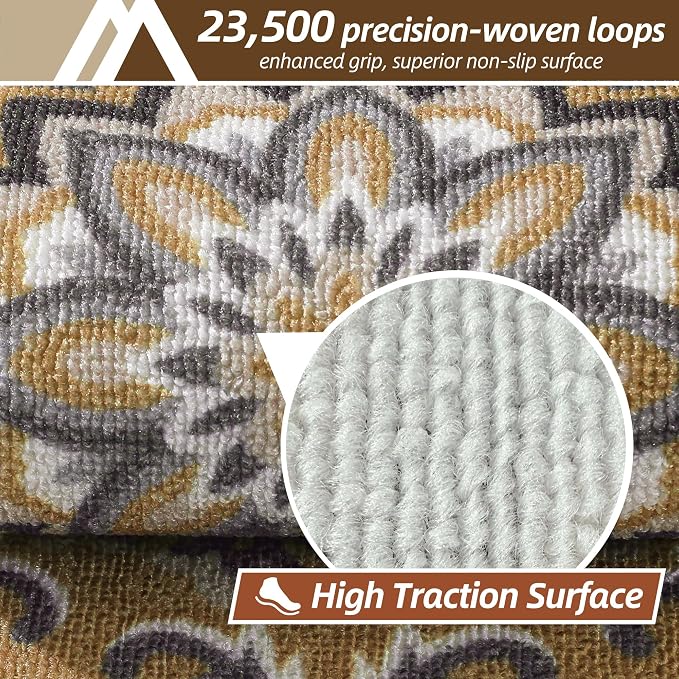 COSY HOMEER Stair Treads for Wooden Steps Non Slip Washable 8" X 30" 15pcs | Self Adhesive,Peel and Stick,Soft Carpet Stair Treads for Kids,Elder,Pet,Residue Free,Reusable Stair Runner,Multi-Surface Use