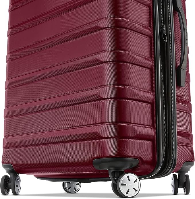 Samsonite Omni 2 Hardside Expandable Luggage with Spinner Wheels, 2-Piece Set (19/24), Nature Merlot