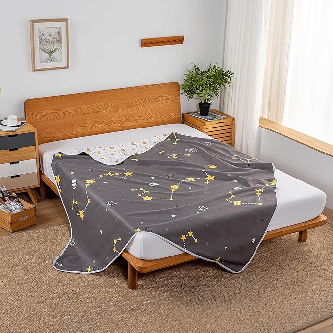 WenBags Bed Pads for Incontinence Washable,60 * 80 inches Large Reusable Waterproof Mattress Protector Pad,Pee Pads for Adults Elderly Pets or Kids Bed Wetting Protection, Hospital (Queen)