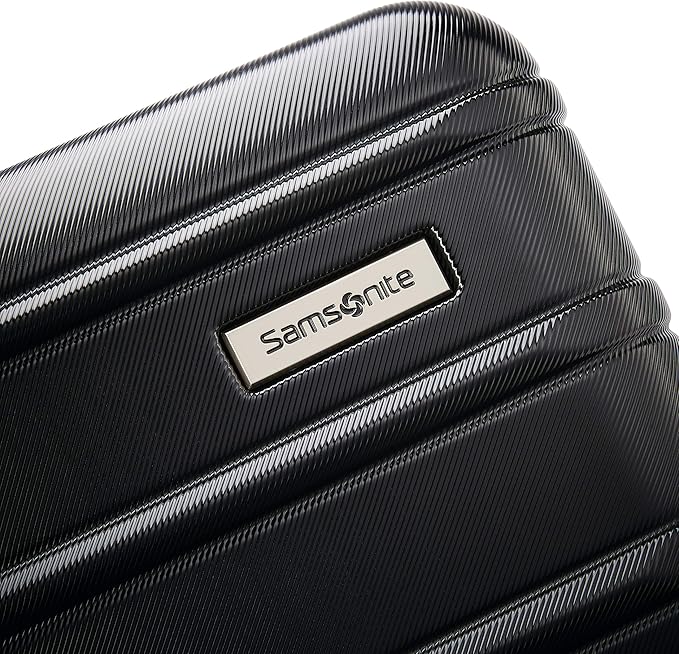 Samsonite Omni 2 Hardside 3 Piece Set - Includes Global Carry-On, Medium, & Large Checked Suitcases - 360° Dual Spinner Wheels - Integrated TSA Lock & Expansion - Amazon Exclusive - Midnight Black