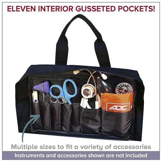 ADC Nylon Nurse/Physician Medical Bag, Navy 1/EA