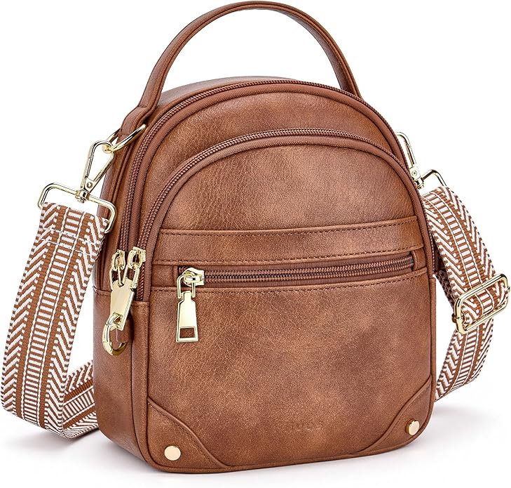 Anti Theft Crossbody Bag for Women RFID Small Purse Travel | Secure Crossbody Phone Purse with Handle, 5 RFID Slots, 7-Pocket Fits 7.9" Tablet, Adjustable Strap, Hands-Free Everyday